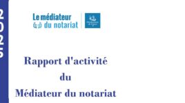 Couverture rapport annuel - Médiateur du Notariat